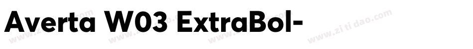 Averta W03 ExtraBol字体转换